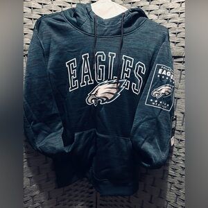 New: Philadelphia Eagles Men's Heathered Green/Black Hoodie Official NFL Size M